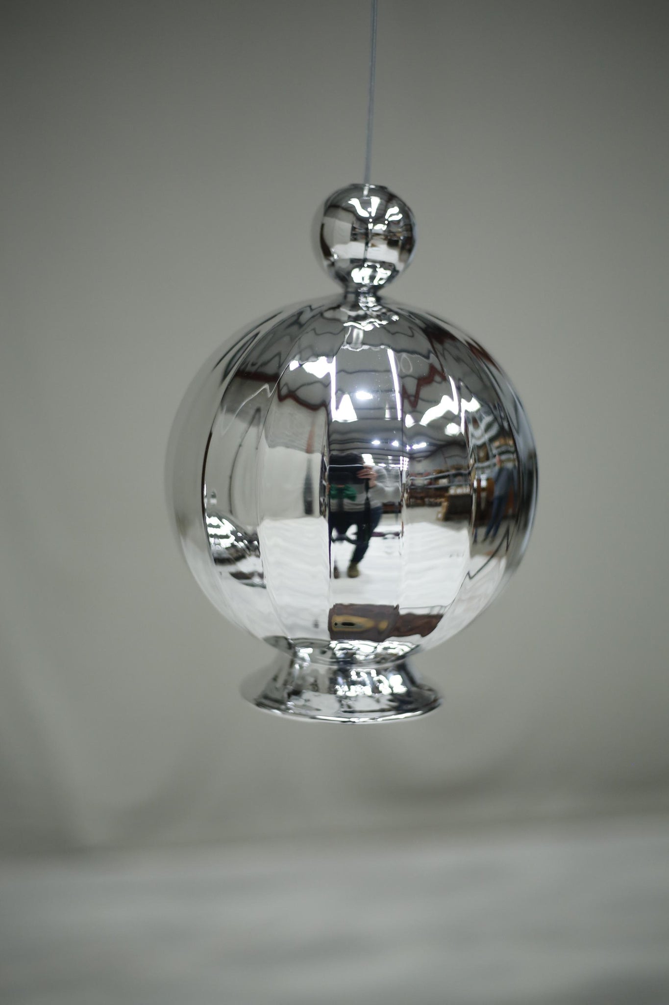 Italian blown glass Witch's ball pendant light