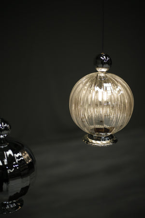 Italian blown glass Witch's ball pendant light