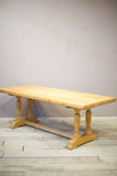 Early 20th century bleached oak dining table