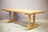 Early 20th century bleached oak dining table