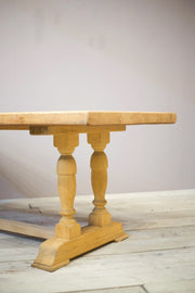 Early 20th century bleached oak dining table - TallBoy Interiors