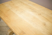 Early 20th century bleached oak dining table - TallBoy Interiors