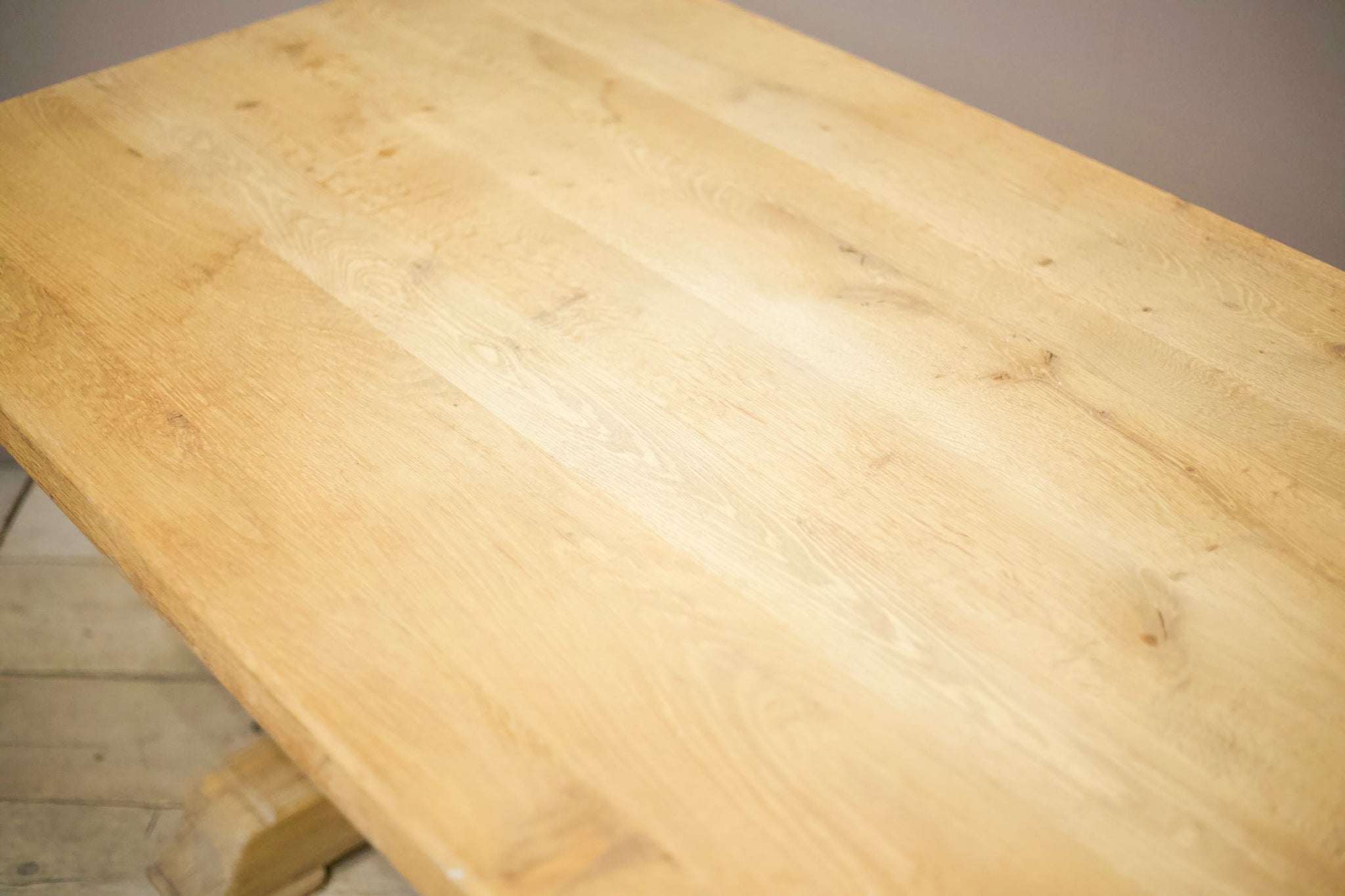 Early 20th century bleached oak dining table