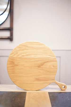 Circular handled serving board - Oak large