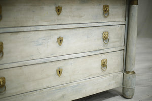 Antique 18th century fossil marble French chest of drawers