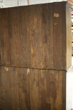 Antique Georgian mahogany glazed cabinet with material doors