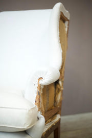Early 20th century English wingback armchair - TallBoy Interiors