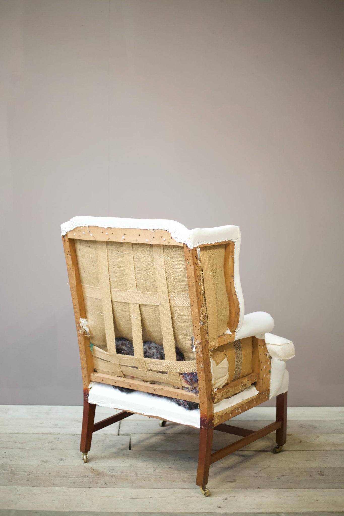 Early 20th century English wingback armchair