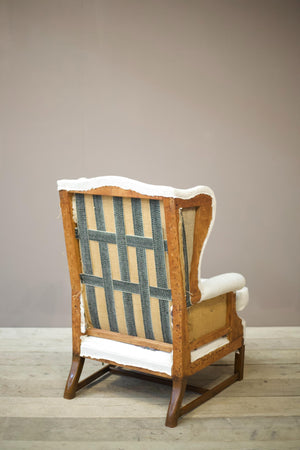 Georgian style wingback armchair