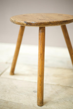 18th century elm milking stool