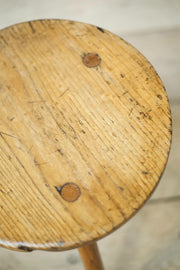 18th century elm milking stool - TallBoy Interiors