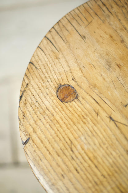 18th century elm milking stool