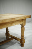 Antique early 20th century Bleached oak dining table