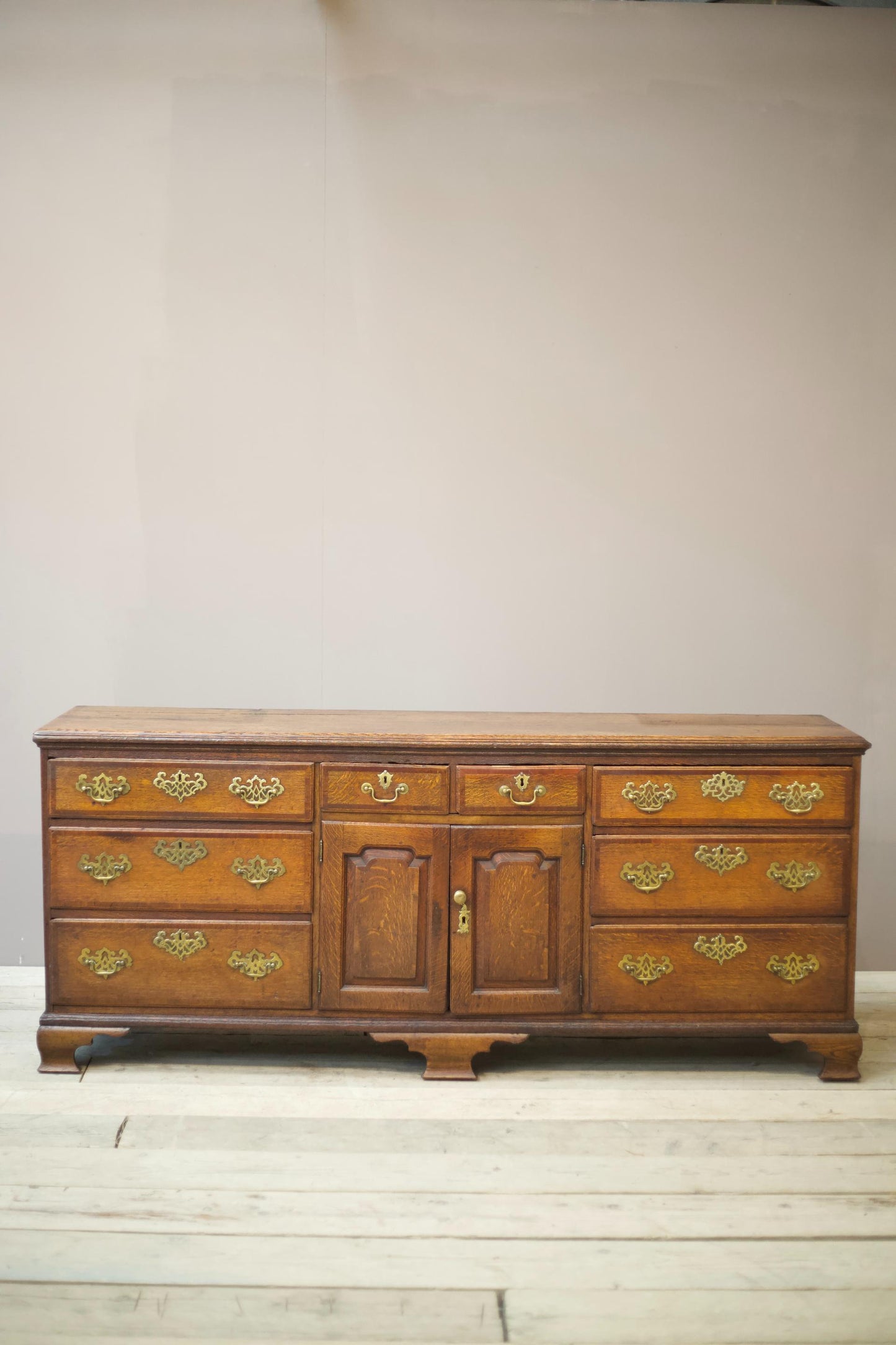 18th century oak dresser base