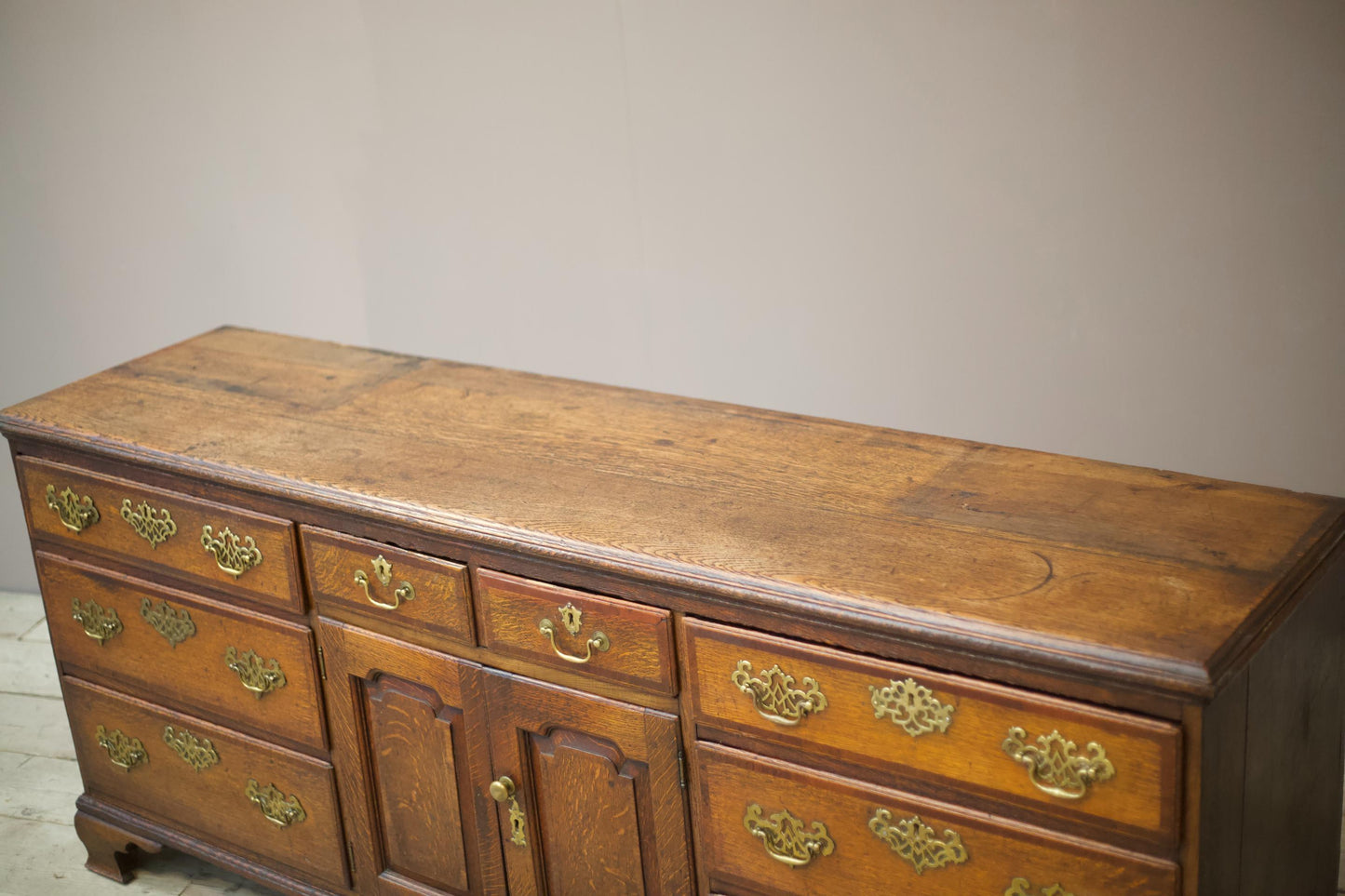 18th century oak dresser base