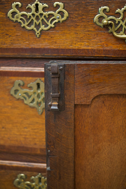 18th century oak dresser base