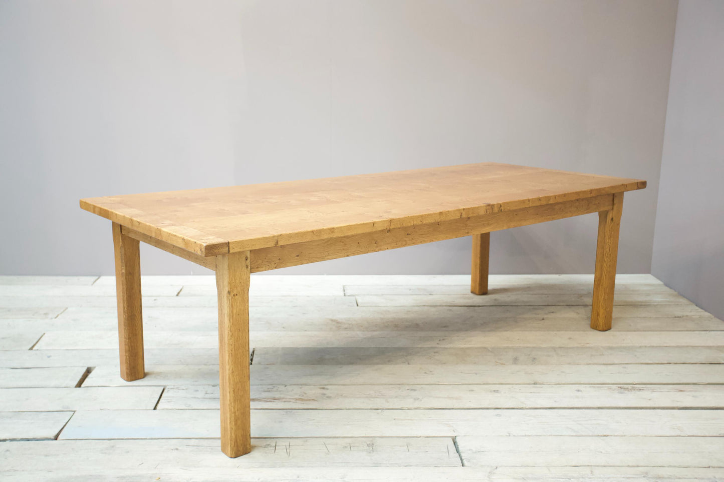 20th century traditionally made solid oak dining table