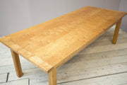 20th century traditionally made solid oak dining table - TallBoy Interiors