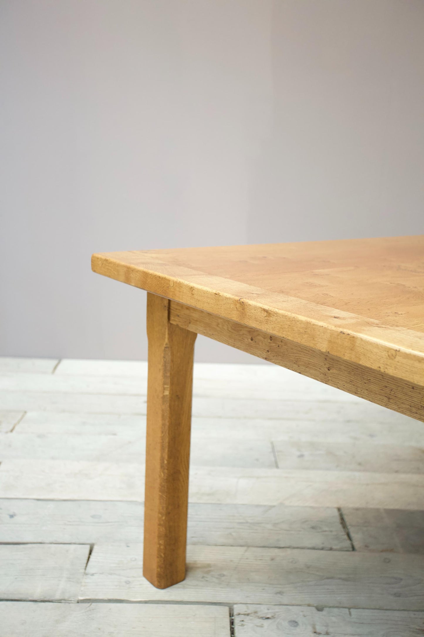 20th century traditionally made solid oak dining table