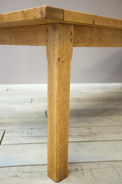 20th century traditionally made solid oak dining table