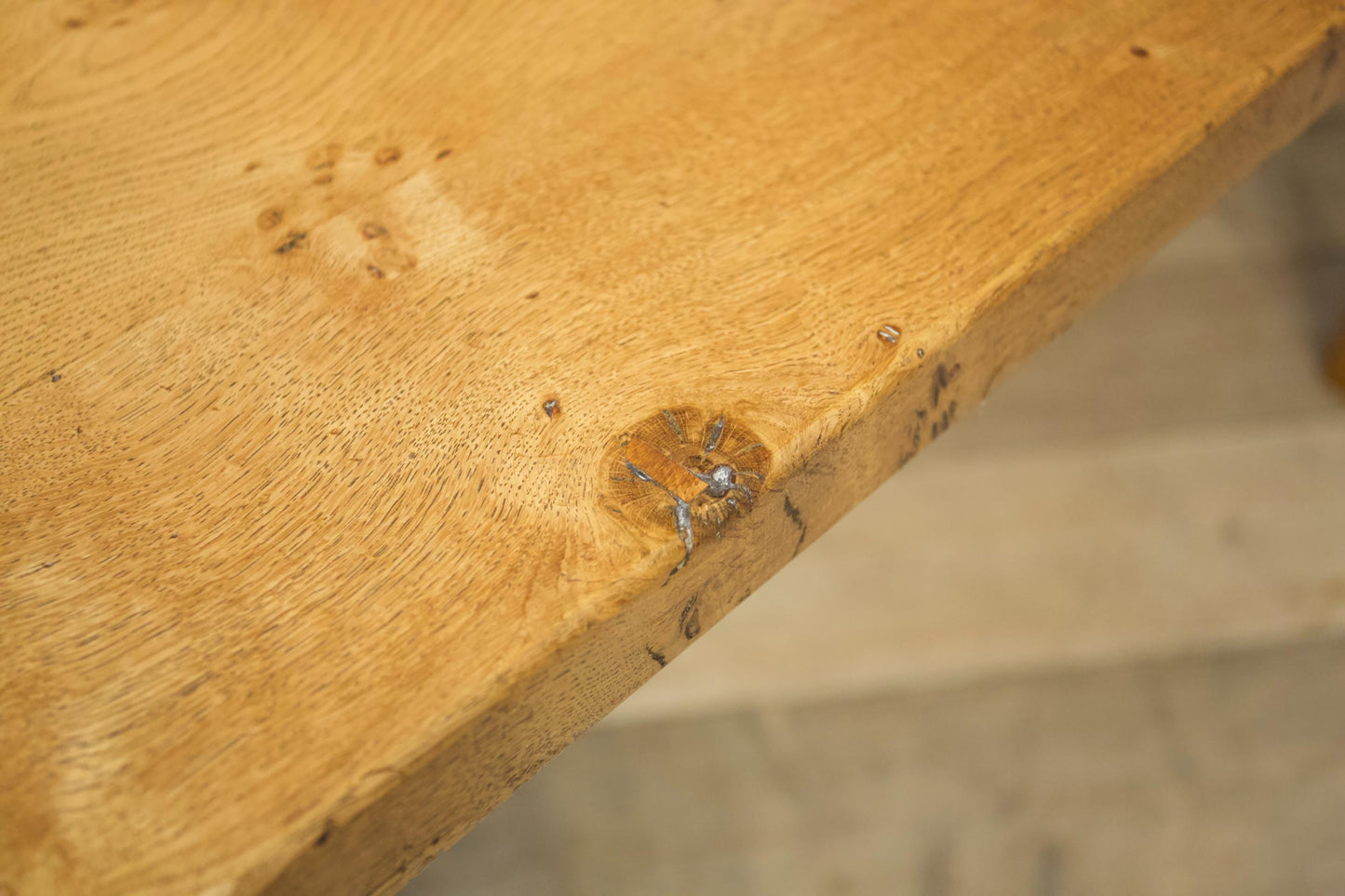 20th century traditionally made solid oak dining table