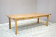 20th century traditionally made solid oak dining table - TallBoy Interiors