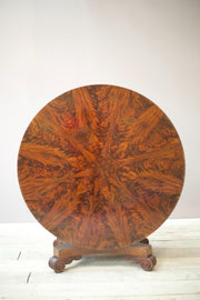 William IV flame mahogany tilt top centre table - TallBoy Interiors
