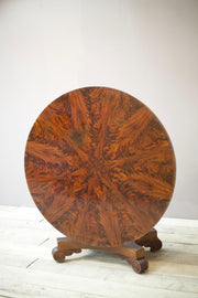 William IV flame mahogany tilt top centre table - TallBoy Interiors