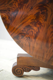 William IV flame mahogany tilt top centre table - TallBoy Interiors