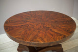 William IV flame mahogany tilt top centre table