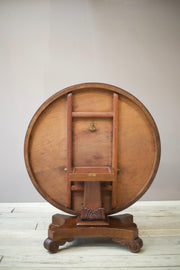 William IV flame mahogany tilt top centre table - TallBoy Interiors