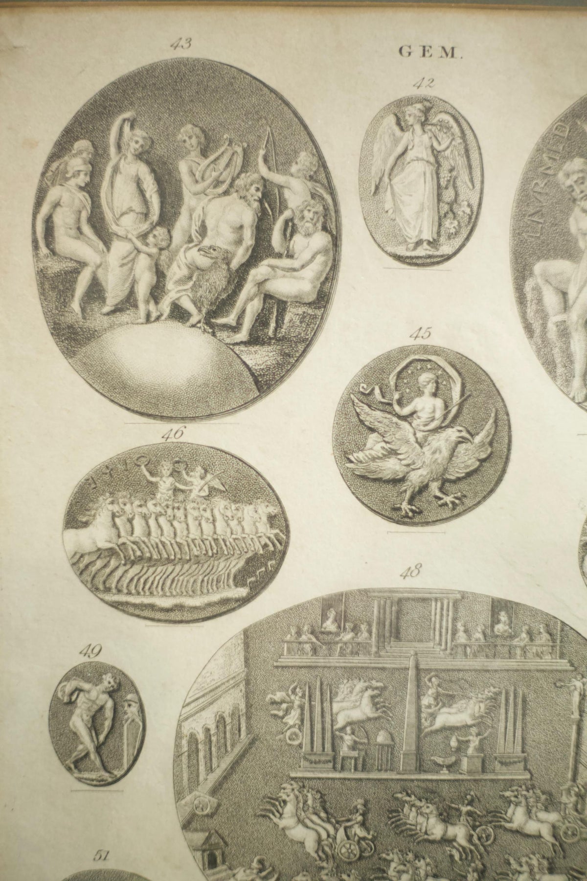18th century book plate of intaglio's - TallBoy Interiors
