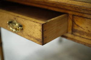 Antique Aesthetic movement oak leather topped desk by D&H Waddington