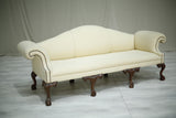 Very large 20th century regency style camel backed sofa