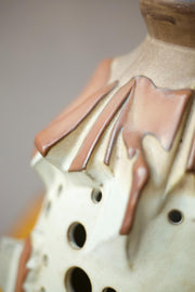 1970's Brutalist studio pottery table lamp - TallBoy Interiors