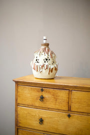 1970's Brutalist studio pottery table lamp - TallBoy Interiors