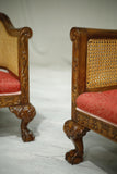 Pair of 20th century Bergere lounge chairs
