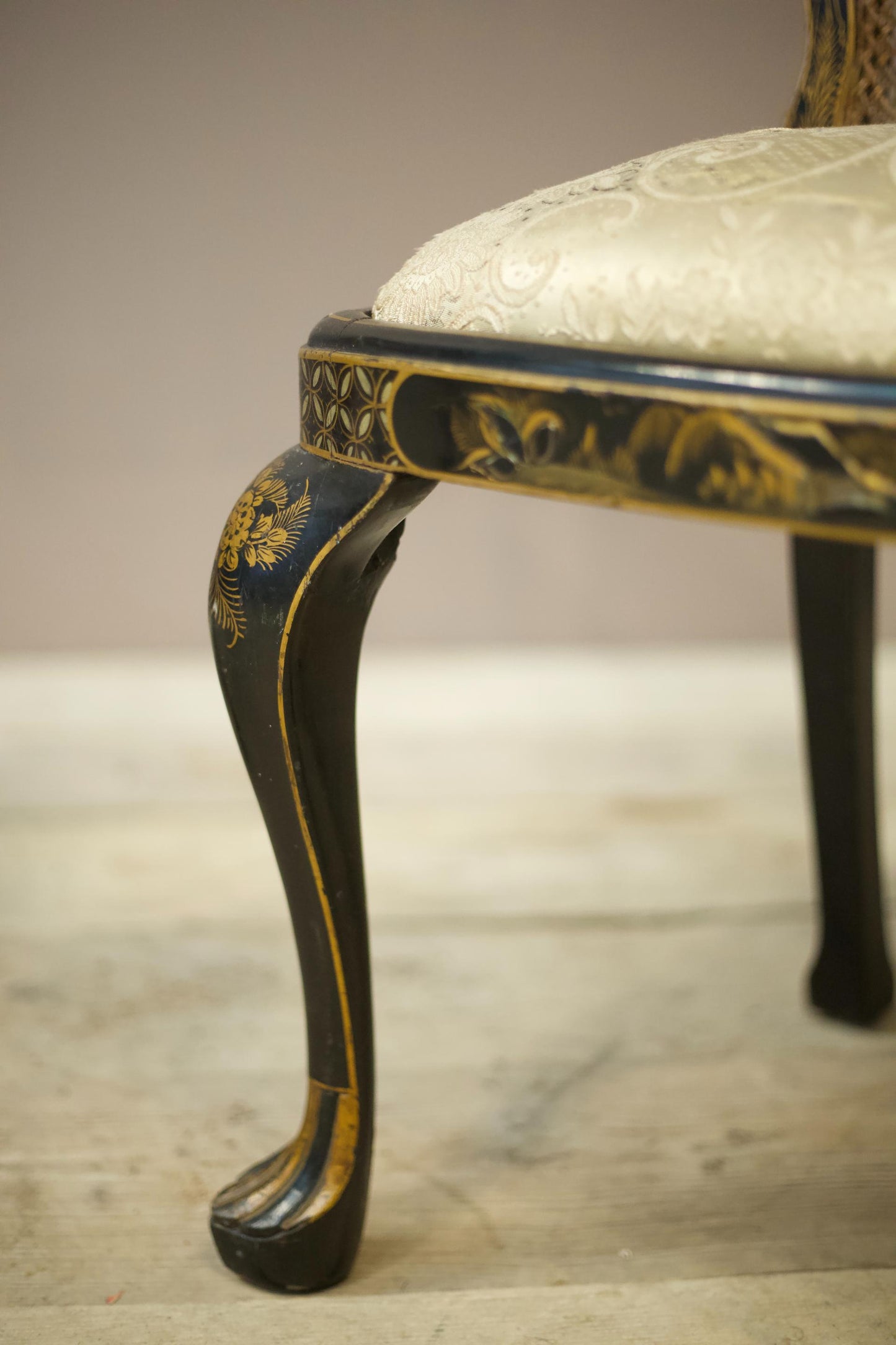 Pair of c.1900 Chinoiserie side chairs