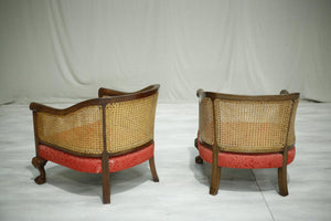 Pair of 20th century Bergere lounge chairs