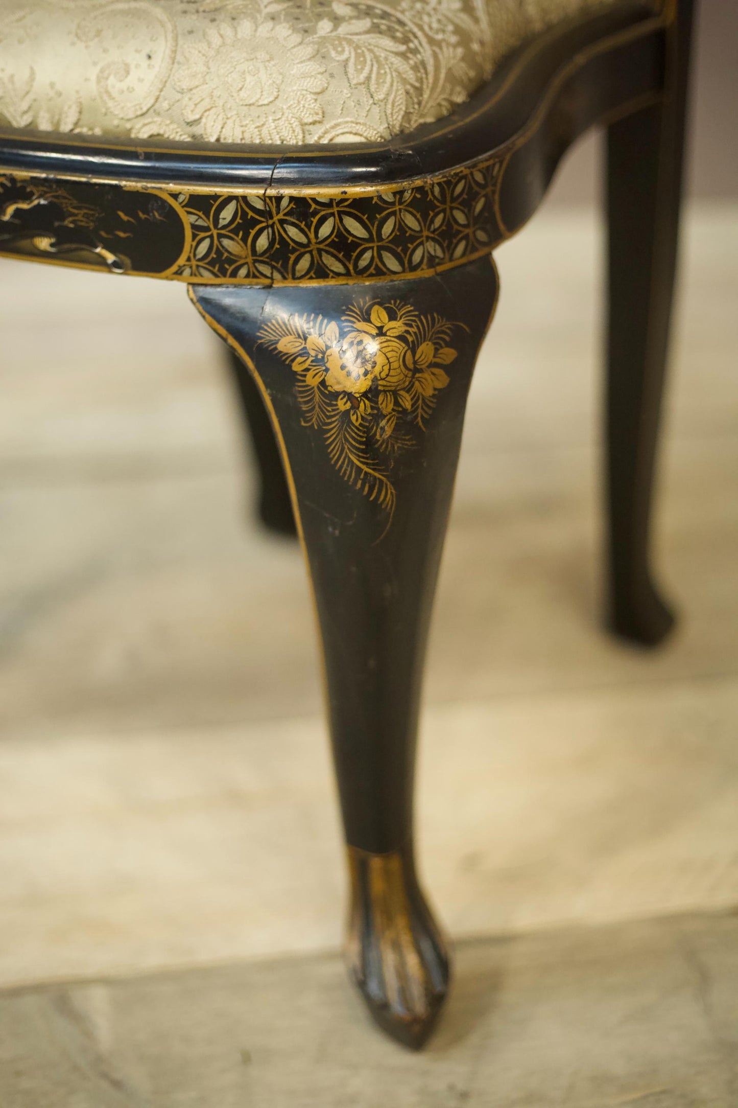 Pair of c.1900 Chinoiserie side chairs