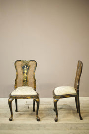 Pair of c.1900 Chinoiserie side chairs - TallBoy Interiors