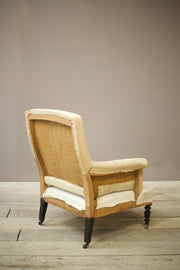 Napoleon III Square back armchair with turned legs - TallBoy Interiors