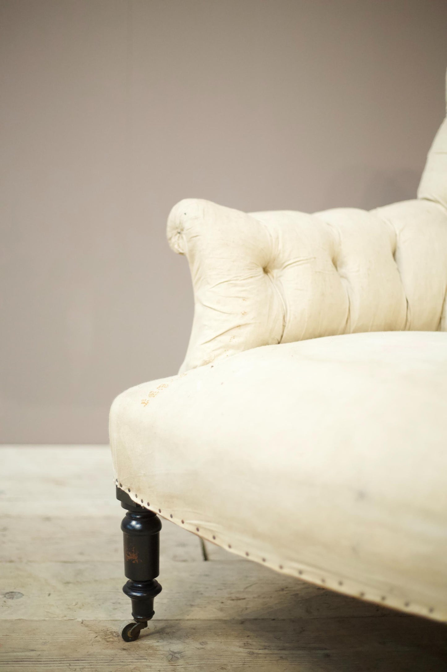 Napoleon III Large proportioned buttoned square back armchair
