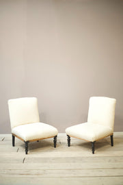 Pair of Napoleon III cushion backed side chairs - TallBoy Interiors