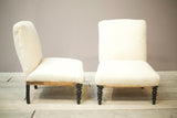 Pair of Napoleon III cushion backed side chairs