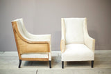 Pair of 1930's French square sided armchairs