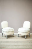 Pair of early 20th century French side chairs with painted legs