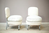 Pair of early 20th century French side chairs with painted legs