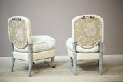 Pair of early 20th century French side chairs with painted legs - TallBoy Interiors
