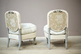 Pair of early 20th century French side chairs with painted legs